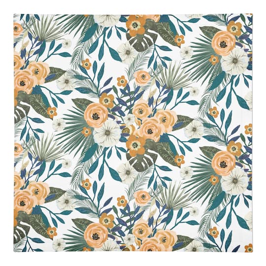 Tropical Floral Cotton Twill Napkin